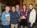 Patricia Bogue, Guest Speaker Feargal Mac Bhloscaidh, Donaghmore Historical Society Chairman Tony Davidson, Mary MacGinty and Maighréad Martin at the opening of the season.