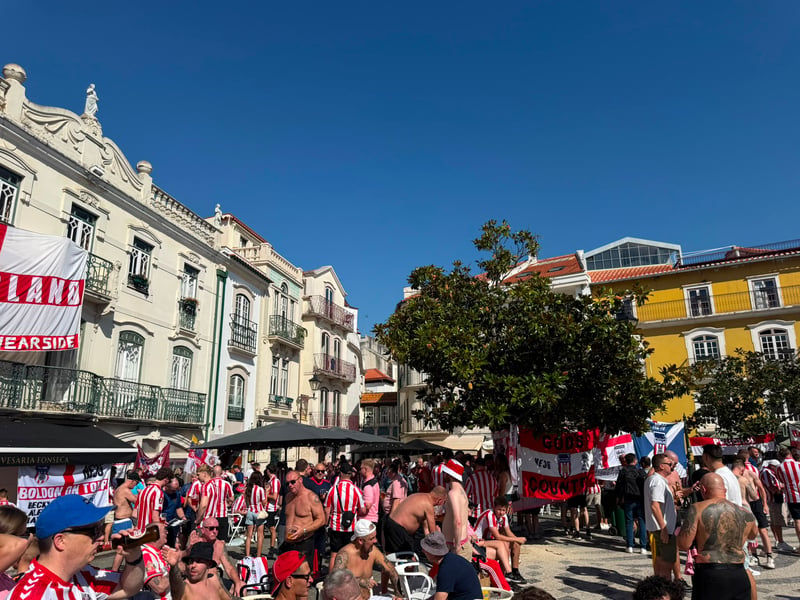 Sunderland fan takeover! Incredible scenes in Portugal.