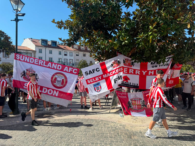 Sunderland fans in Portugal.