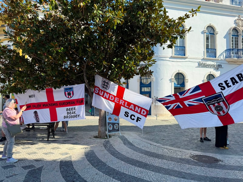 Sunderland fan takeover! Incredible scenes in Portugal.