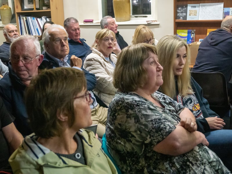 There was a large crowd in Donaghmore Historical Building for Feargal's Talk on Workers, Loyalists and Partitions.
