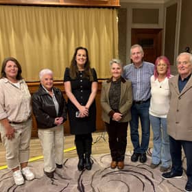 Adele (second from left) at the meeting held in the Canal Court