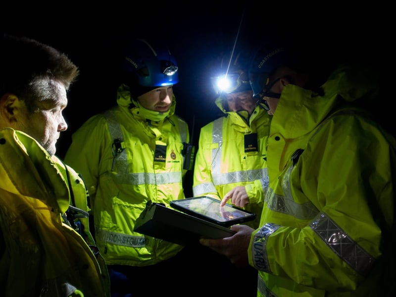 Fleetwood and Knott End Coastguard teams joined forces for a night-time search exercise to practise finding missing people across challenging marshland.