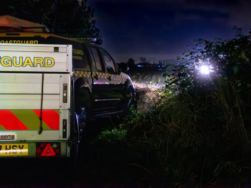 Fleetwood and Knott End Coastguard teams joined forces for a night-time search exercise to practise finding missing people across challenging marshland.