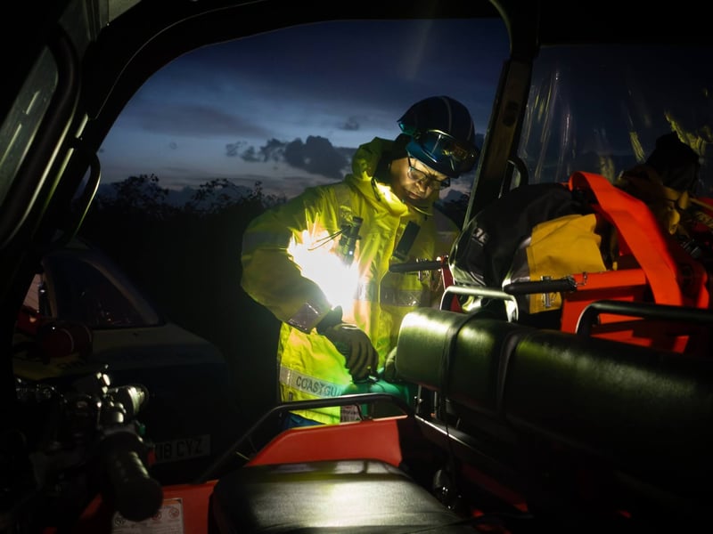 Fleetwood and Knott End Coastguard teams joined forces for a night-time search exercise to practise finding missing people across challenging marshland.