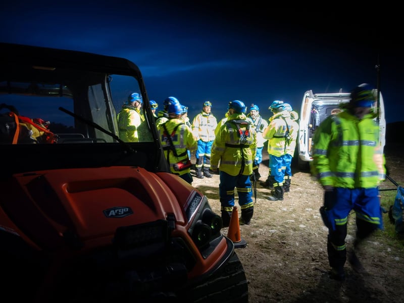 Fleetwood and Knott End Coastguard teams joined forces for a night-time search exercise to practise finding missing people across challenging marshland.