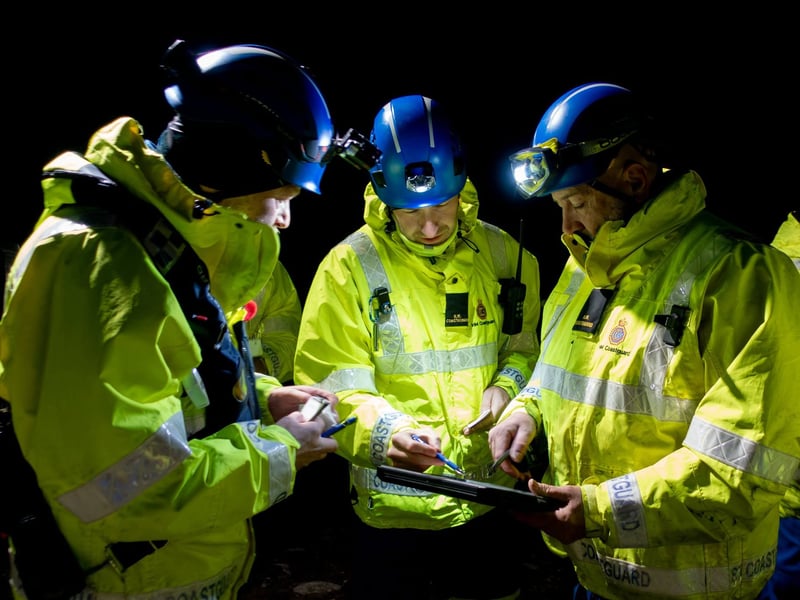 Fleetwood and Knott End Coastguard teams joined forces for a night-time search exercise to practise finding missing people across challenging marshland.