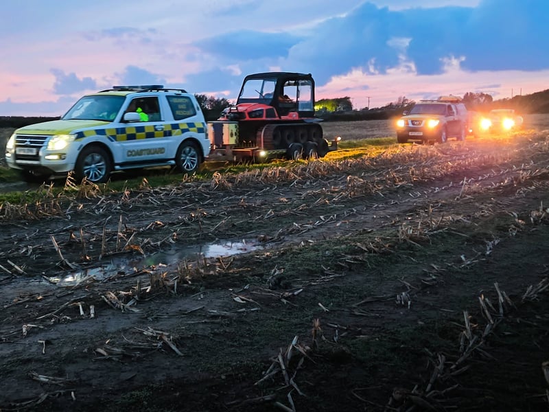 Fleetwood and Knott End Coastguard teams joined forces for a night-time search exercise to practise finding missing people across challenging marshland.