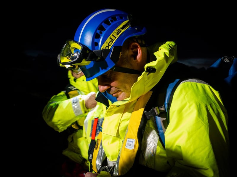 Fleetwood and Knott End Coastguard teams joined forces for a night-time search exercise to practise finding missing people across challenging marshland.