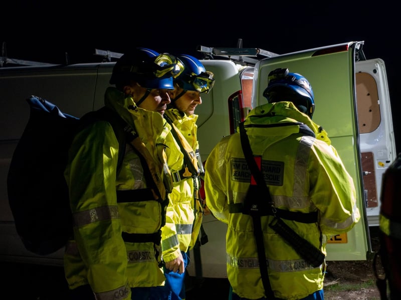 Fleetwood and Knott End Coastguard teams joined forces for a night-time search exercise to practise finding missing people across challenging marshland.
