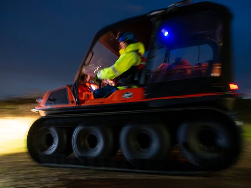 Fleetwood and Knott End Coastguard teams joined forces for a night-time search exercise to practise finding missing people across challenging marshland.