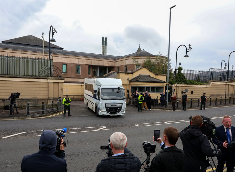 Jeffrey Donaldson was taken back to Maghaberry Prison to serve his sentence. NM264225