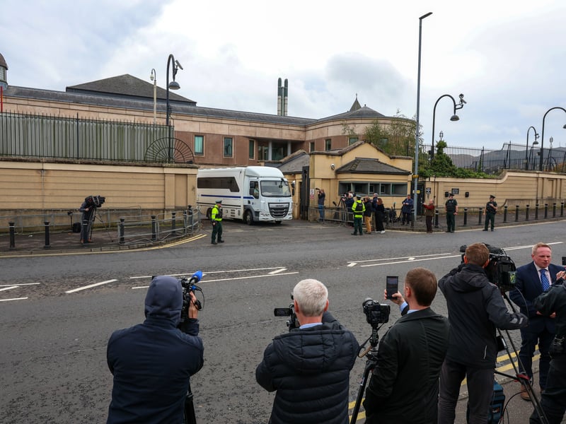 Jeffrey Donaldson was taken back to Maghaberry Prison to serve his sentence. NM264223