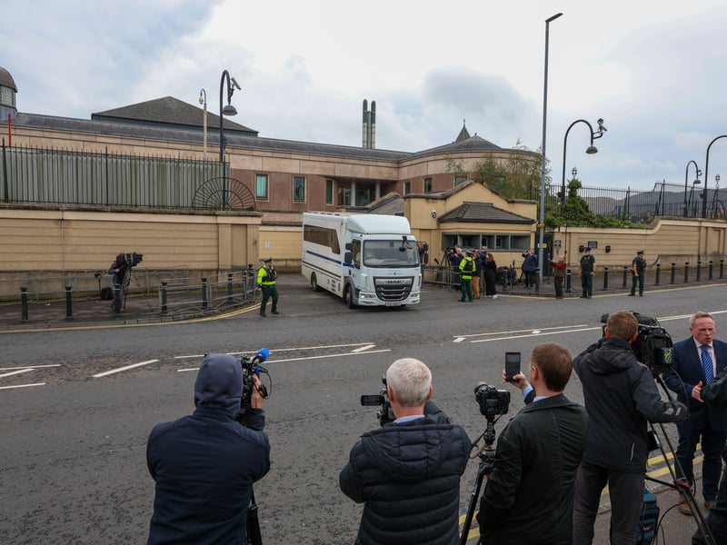 Jeffrey Donaldson was taken back to Maghaberry Prison to serve his sentence. NM264224