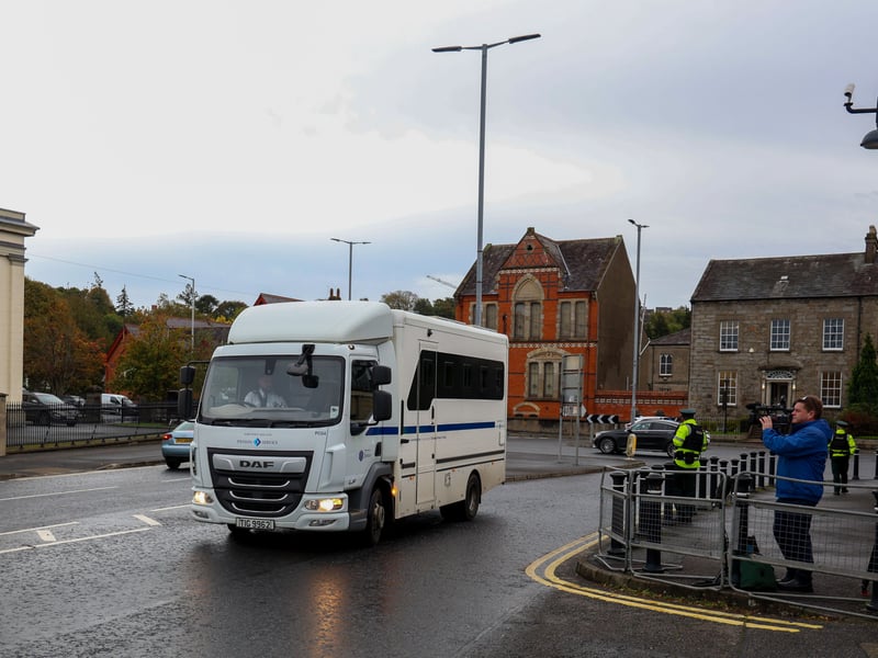 Jeffrey Donaldosn arrives at Newry Court on Thursday for Sentencing. NM264202