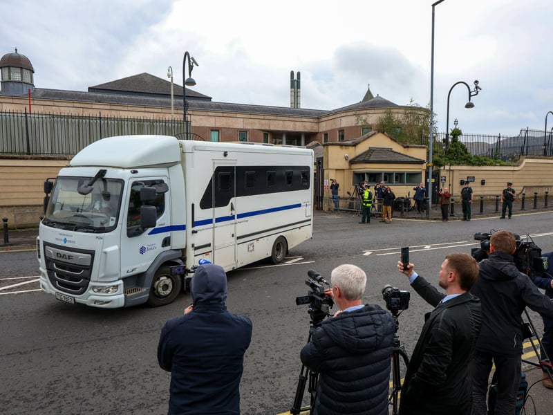 Jeffrey Donaldson was taken back to Maghaberry Prison to serve his sentence. NM264227