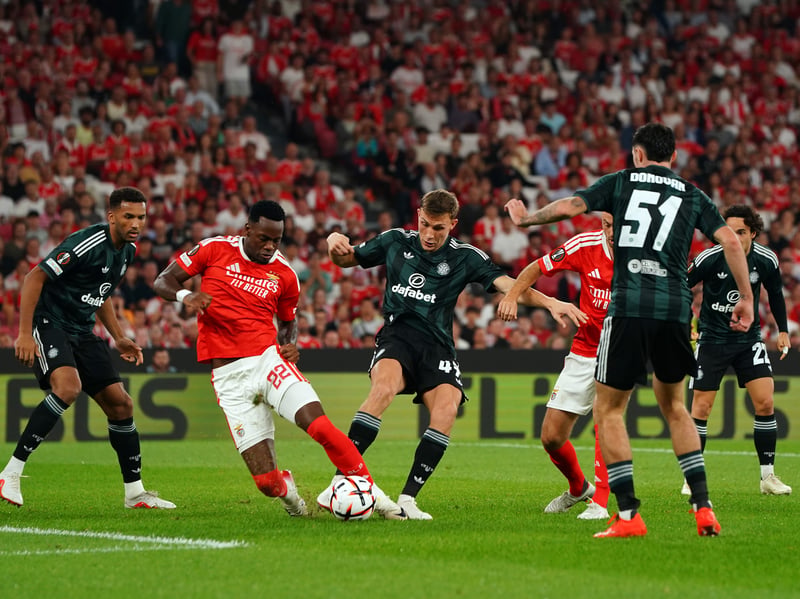 A difficult night for the youngster, who endured a steep learning curve. Looked unsettled from the outset and was penalised just five minutes in after a wild swipe caught Duran and conceded a spot-kick. Found it tough going thereafter as Benfica ran riot. 4