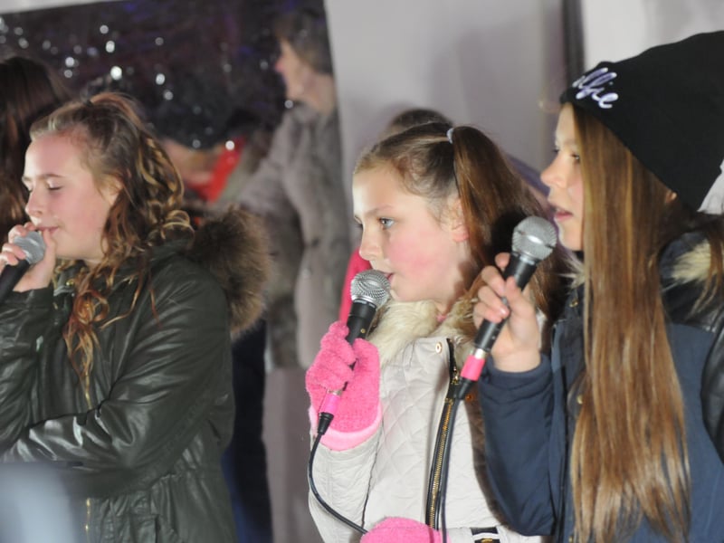 Pupils provided the live entertainment at the switch-on of the Pallion Christmas lights in 2014.