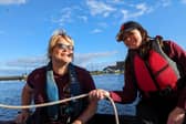 Galway Hooker Sailing Club Sailors Maria Buckley and Collette Furey