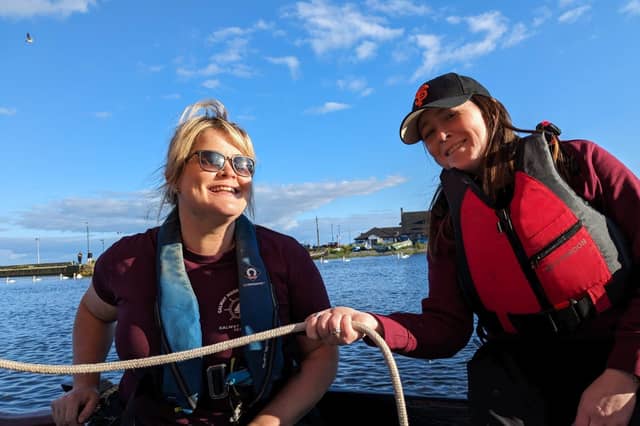 Galway Hooker Sailing Club Sailors Maria Buckley and Collette Furey