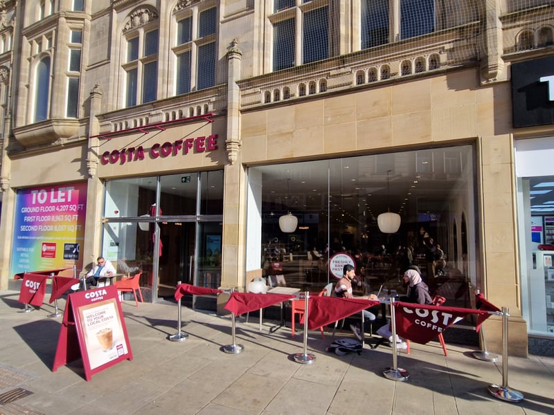 Opened in June in the former HSBC bank. One of the first to put seats out.