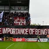 Galway United supporters before the Club Orange Men's FAI Cup semi-final match against Derry City last weekend. 