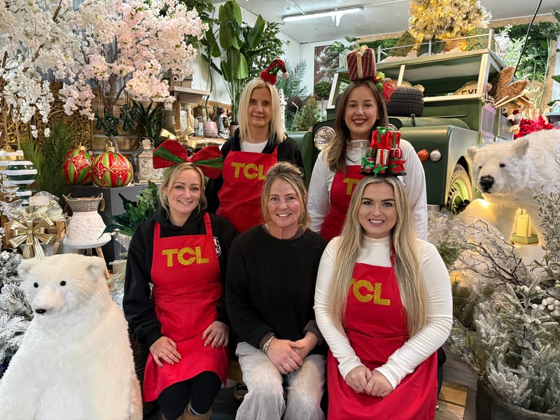 From left: TCL owner Julie Barnes, staff member Lyndsey Mitchinson, Thoburn's owner Lynsey Thoburn, staff members Chloe Morland and Charlie Lawson