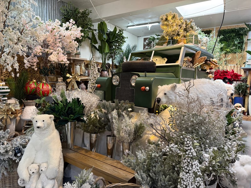 One of the biggest pieces is a Land Rover filled with teddy bears on a festive safari.