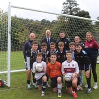 St Paul’s High School and Gullion Youth FC team up for new soccer goalposts thanks to Re-Gen sponsorship