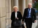 Baroness Nuala O’Loan arrives at Bradford Court, Belfast, to give evidence in the Omagh Bombing Inquiry. 