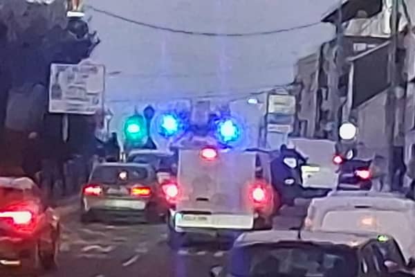 Gardaí attend the scene on Bohermore this evening