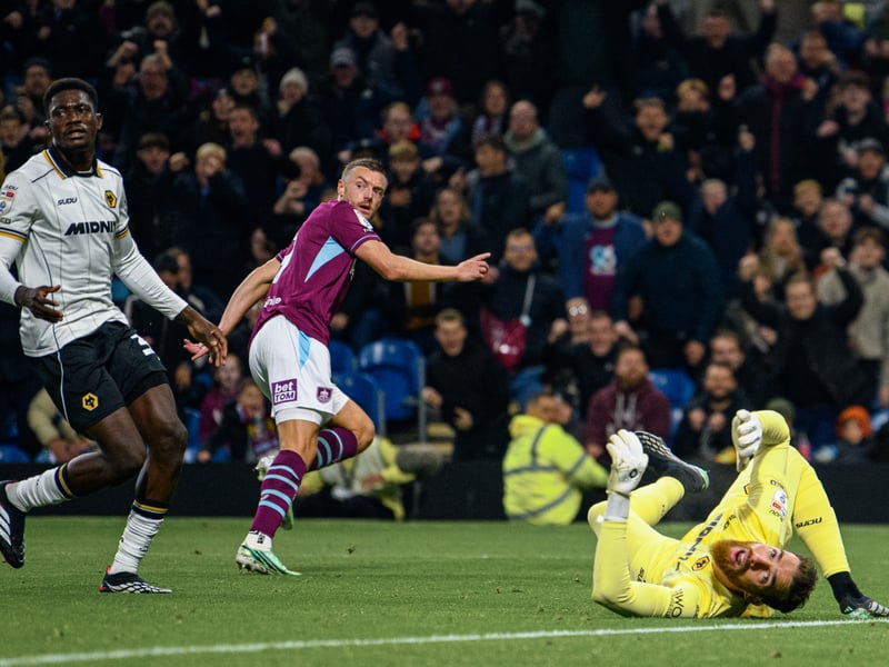 A trademark finish for his first Burnley goal, firing across the goalkeeper and into the far corner. Denied just before by a strong hand.
