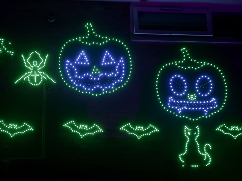 Liam McErlean from Ireland Way, Waterlooville, is putting on his second Halloween Light Show to raise money for Andy's Mans Club.

Picture: Sarah Standing (161026-157)