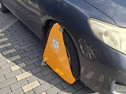 One of the clamped cars