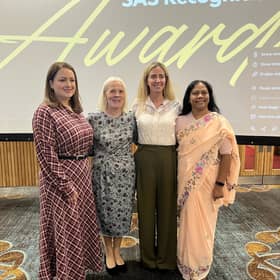 L-R: Dr Bernadette McNabb, Medicine SWAH; SAS Clinical Achievement Award; Dr Stephanie Warne SAS lead Western Trust; Dr Niamh Doherty, Obs & Gynae, Altnagelvin - SAS Champion Award; SAS Clinical Leadership Award; SAS Non-clinical Leadership Award; SAS Postgraduate Educator Award and SAS Undergraduate Educator Award; Dr Asima Bhuinyan, Medicine Altnagelvin, SAS Lifetime Achievement Award.