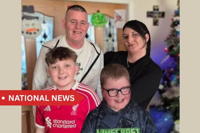 The late Philip, Kim, Callum and Jayden English