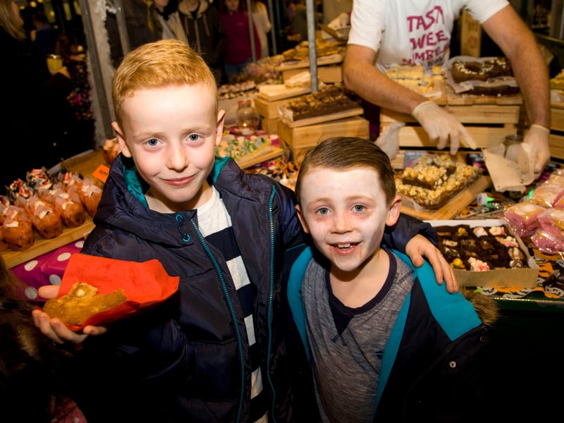 DARRAGH and Fergal Irwin enjoying the spooktacular Newry Twilight Market 10 years ago. NM4536