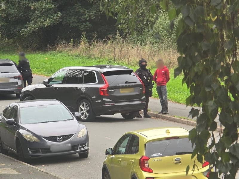 A number of armed officers were seen at the scene of the incident.