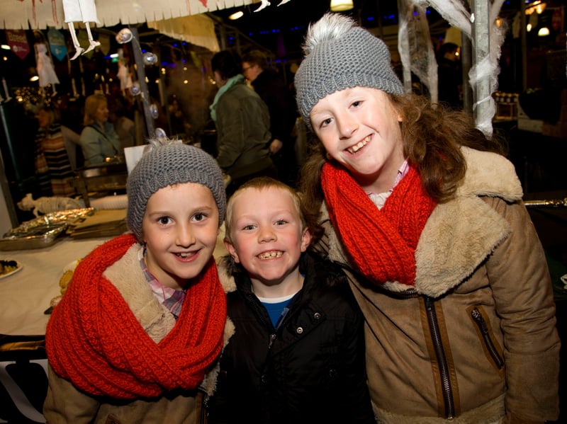 GRAINNE and Orlaith McVerry with Adam Pickett enjoying the spooktacular Newry Twilight Market 10 years ago. NM4542