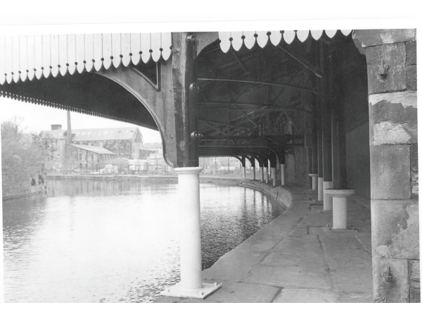 The Wharf was used for canal boats to dock and take on board goods that had been made in the local mills. Sometimes coal was dropped off by the boats, in order to fuel the mills' boilers.