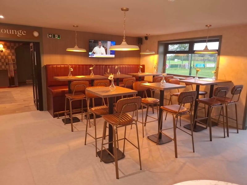 The clubhouse offers views onto Garstang FC's pitch.