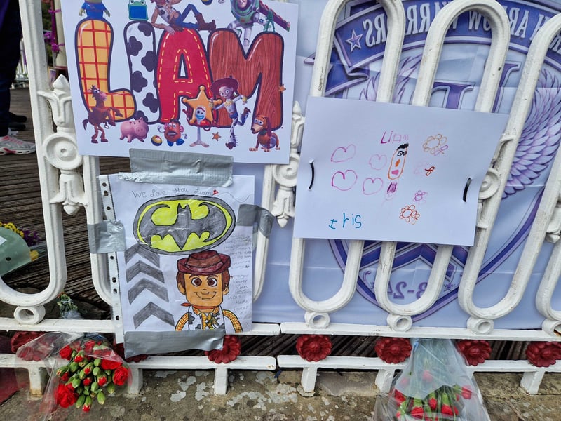 Tributes to Liam Payne at the bandstand in West Park, Wolverhampton