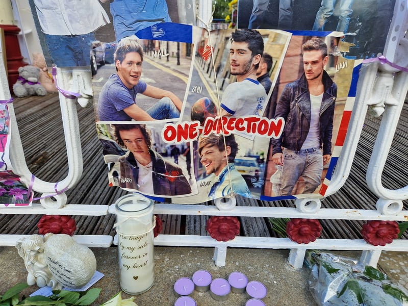 Tributes to Liam Payne at the bandstand in West Park, Wolverhampton