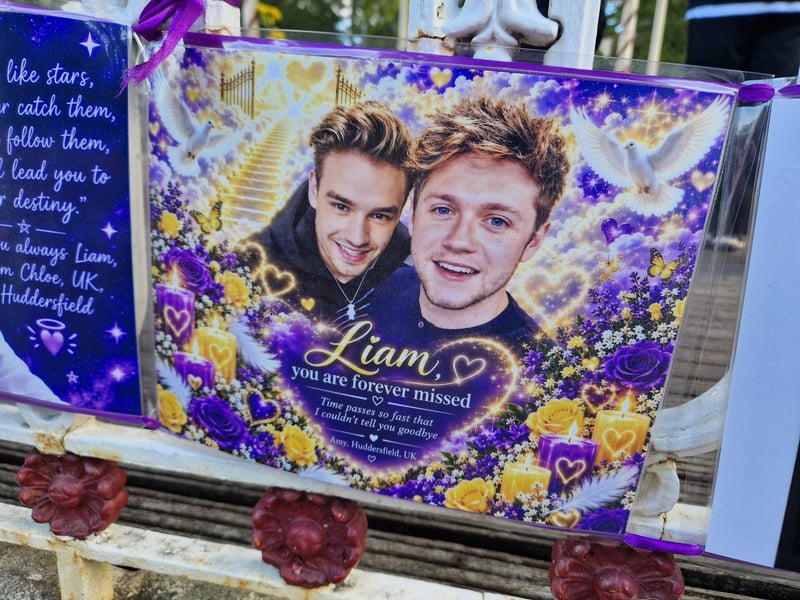 Tributes to Liam Payne at the bandstand in West Park, Wolverhampton