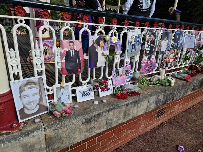 Tributes to Liam Payne at the bandstand in West Park, Wolverhampton
