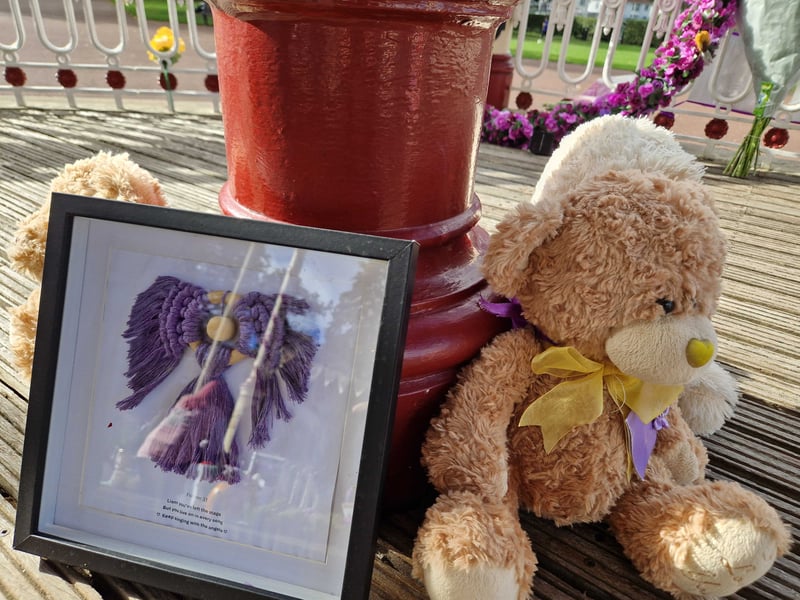 Tributes to Liam Payne at the bandstand in West Park, Wolverhampton