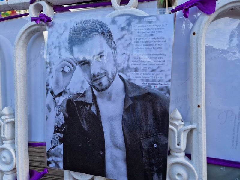 Tributes to Liam Payne at the bandstand in West Park, Wolverhampton