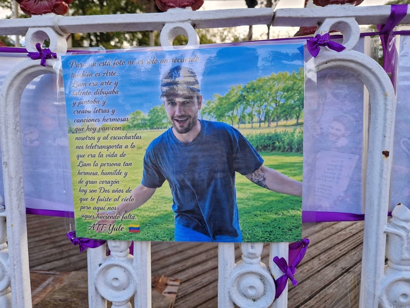 Tributes to Liam Payne at the bandstand in West Park, Wolverhampton
