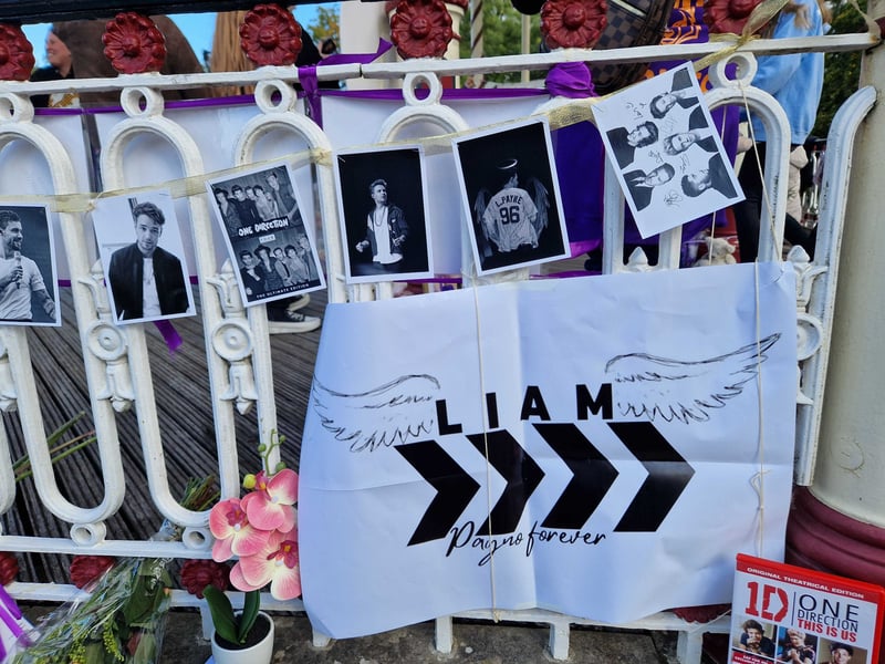 Tributes to Liam Payne at the bandstand in West Park, Wolverhampton