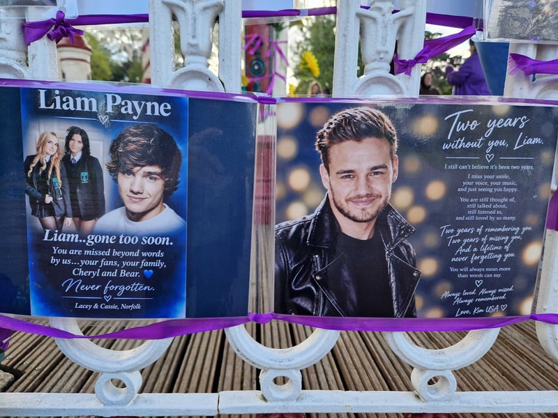 Tributes to Liam Payne at the bandstand in West Park, Wolverhampton